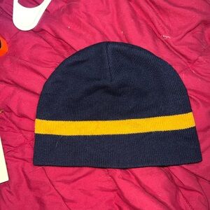 Navy and Yellow Kids Beanie